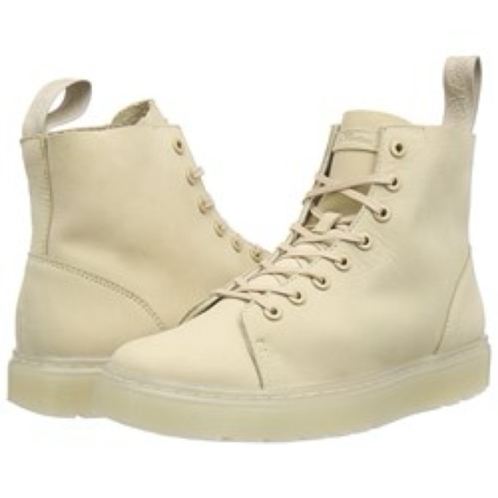 Dr Martens Talib 8-eye cream suede boots